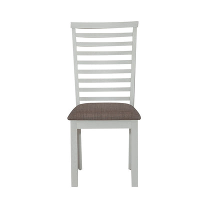 Liberty Furniture - Brook Bay Uph Ladder Back Side Chair  in Textured White w/ Carbon Gray Tops - 182-C2001S veiw 4
