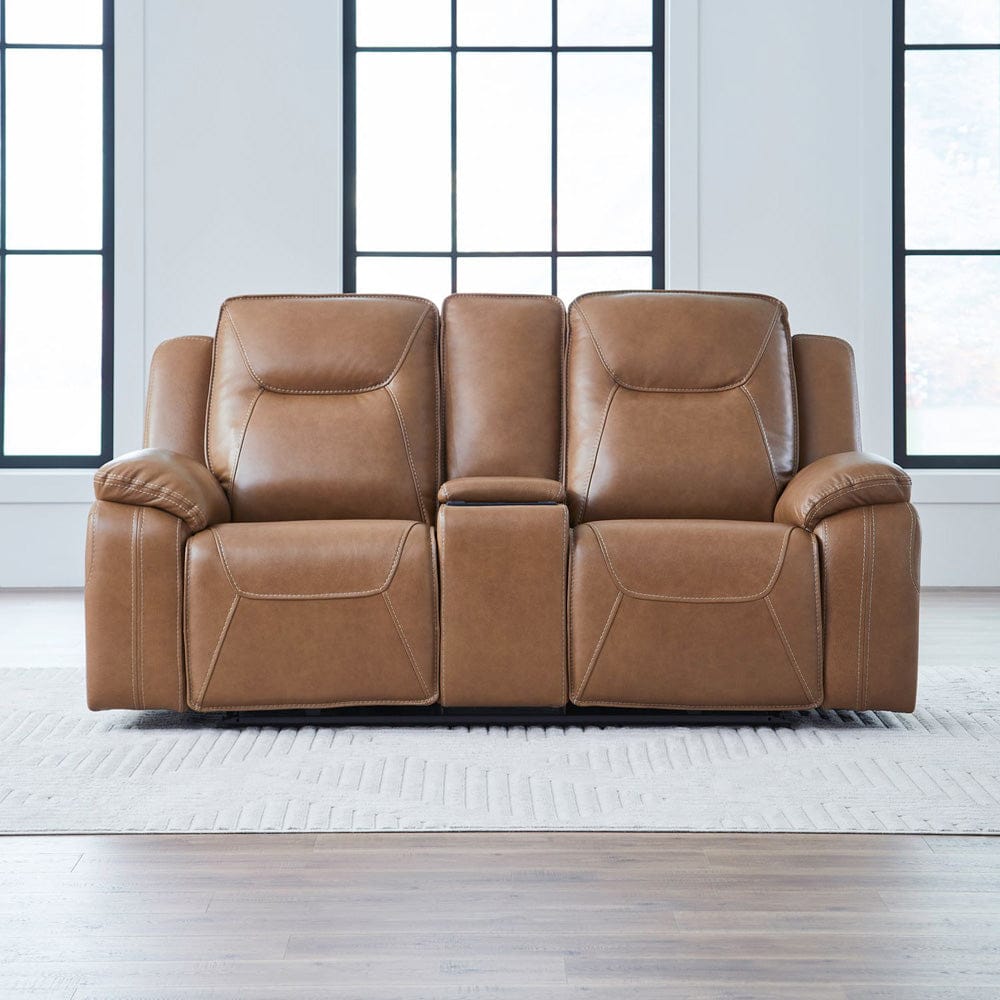 Liberty Furniture - Callihan - Loveseat w/ Console P3 & ZW in Brown - 7018BU-23P view 1