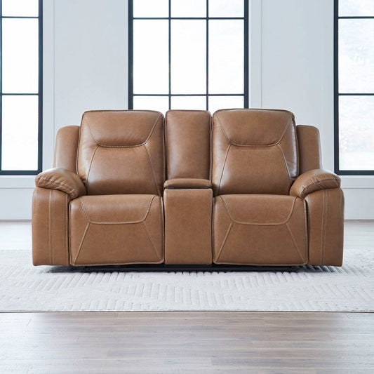 Liberty Furniture - Callihan - Loveseat w/ Console P3 & ZW in Brown - 7018BU-23P view 1