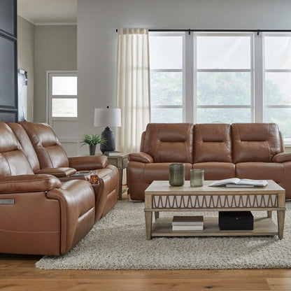 Liberty Furniture - Cameron - Sofa & Loveseat in Brown - 7008SD-UPH-SOLO view 1