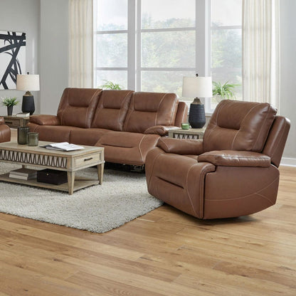 Liberty Furniture - Cameron - Sofa & Recliner in Brown - 7008SD-UPH-SOREC view 1