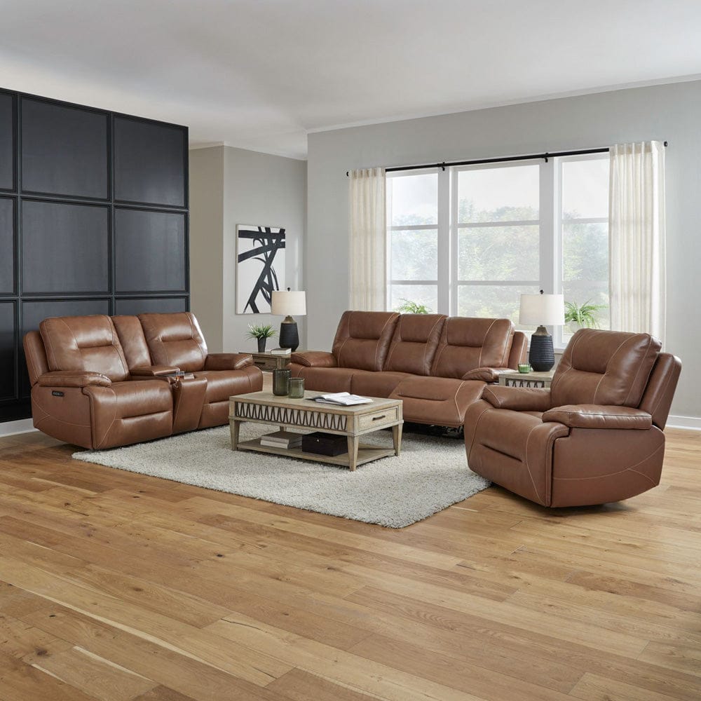 Liberty Furniture - Cameron - Sofa w/ Loveseat & Recliner in Brown - 7008SD-UPH-SOLOREC view 1