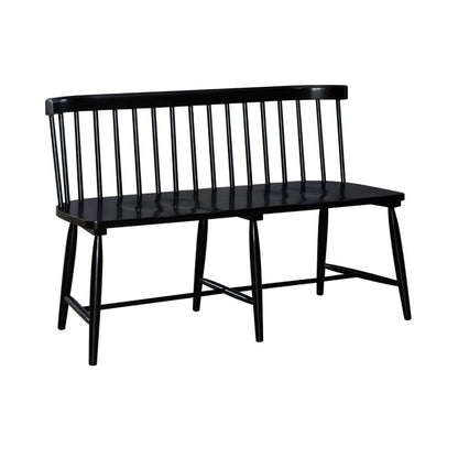 Liberty Furniture - Capeside Cottage Spindle Back Dining Bench - Black (RTA) - 224-C4000B-B veiw 1