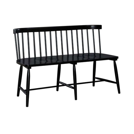 Liberty Furniture - Capeside Cottage Spindle Back Dining Bench - Black (RTA) - 224-C4000B-B veiw 1