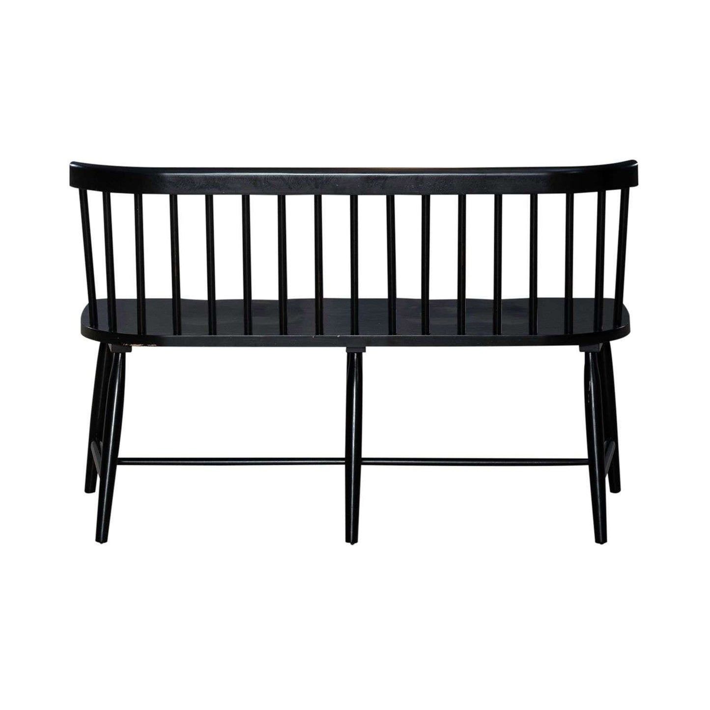 Liberty Furniture - Capeside Cottage Spindle Back Dining Bench - Black (RTA) - 224-C4000B-B veiw 3