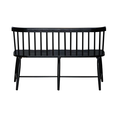 Liberty Furniture - Capeside Cottage Spindle Back Dining Bench - Black (RTA) - 224-C4000B-B veiw 3