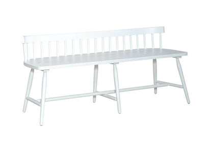 Liberty Furniture - Capeside Cottage Spindle Back Dining Bench - White (RTA) - 224-C4000B-W veiw 1