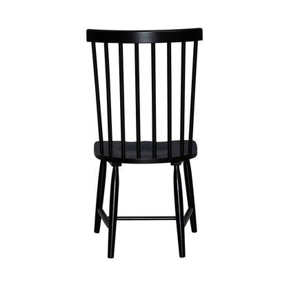Liberty Furniture - Capeside Cottage Spindle Back Side Chair - Black  in Porcelain White & Royal Black - 224-C4000S-B veiw 6