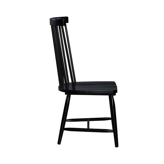 Liberty Furniture - Capeside Cottage Spindle Back Side Chair - Black (RTA) (Set of 2) - 224-C4000S-B veiw 2