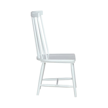 Liberty Furniture - Capeside Cottage Spindle Back Side Chair - White  in Porcelain White & Royal Black - 224-C4000S-W veiw 3