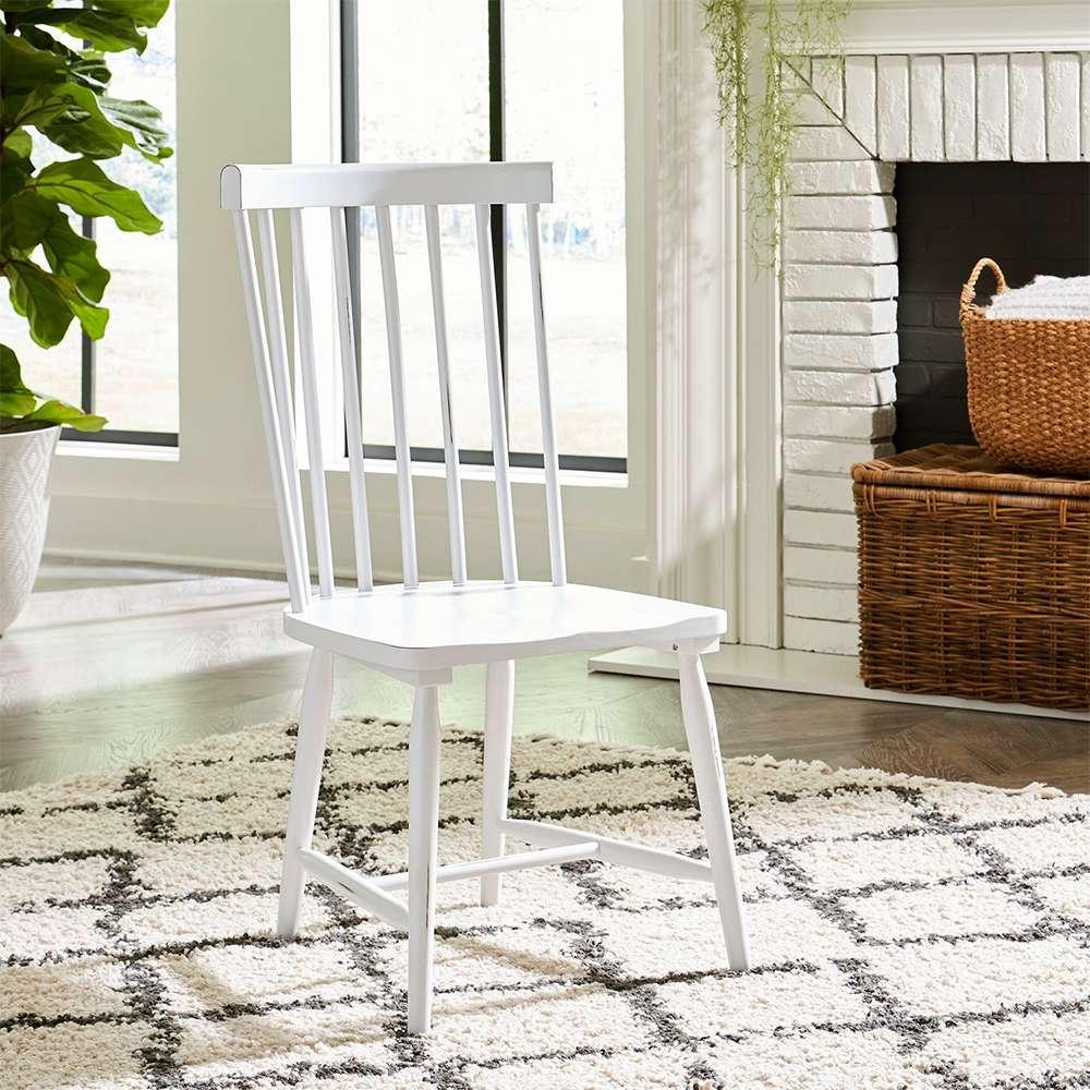 Liberty Furniture - Capeside Cottage Spindle Back Side Chair - White (RTA) (Set of 2) - 224-C4000S-W veiw 6
