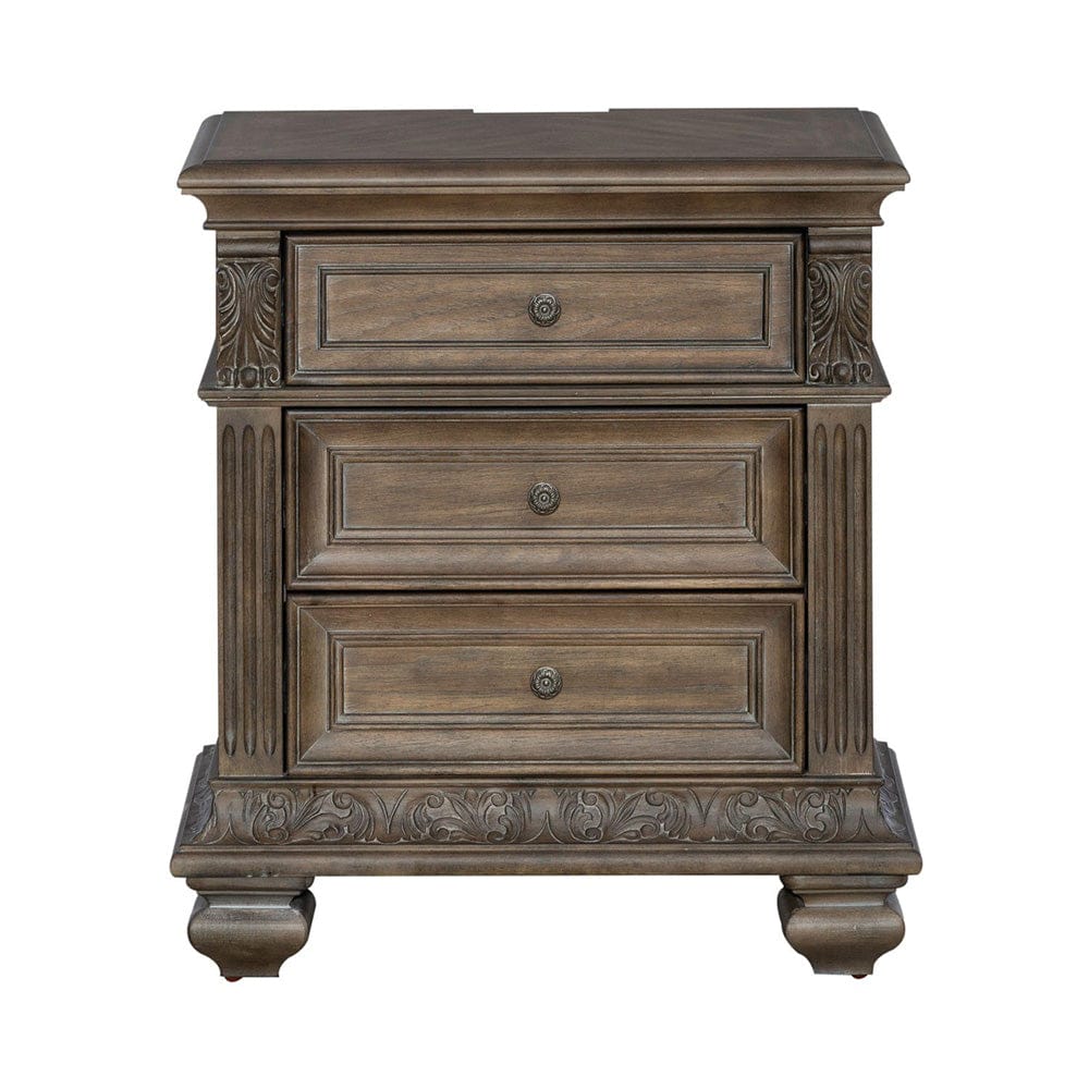 Liberty Furniture - Carlisle Court - 3 Drawer Night Stand with Charging Station in Brown - 502-BR61 view 3