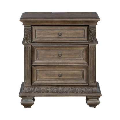 Liberty Furniture - Carlisle Court - 3 Drawer Night Stand with Charging Station in Brown - 502-BR61 view 3
