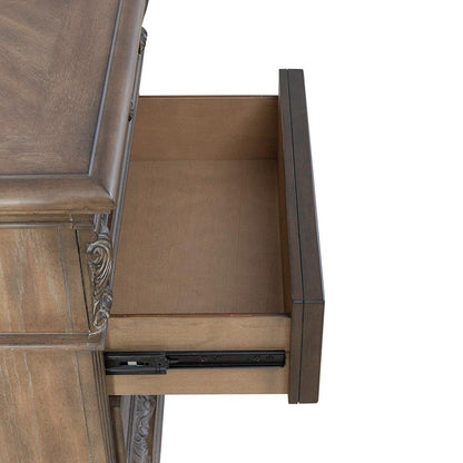 Liberty Furniture - Carlisle Court 3 Drawer Night Stand with Charging Station in Chestnut w/ Dusty Wax - 502-BR61 veiw 3