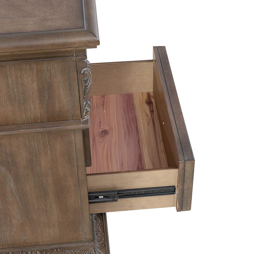 Liberty Furniture - Carlisle Court 3 Drawer Night Stand with Charging Station in Chestnut w/ Dusty Wax - 502-BR61 veiw 4
