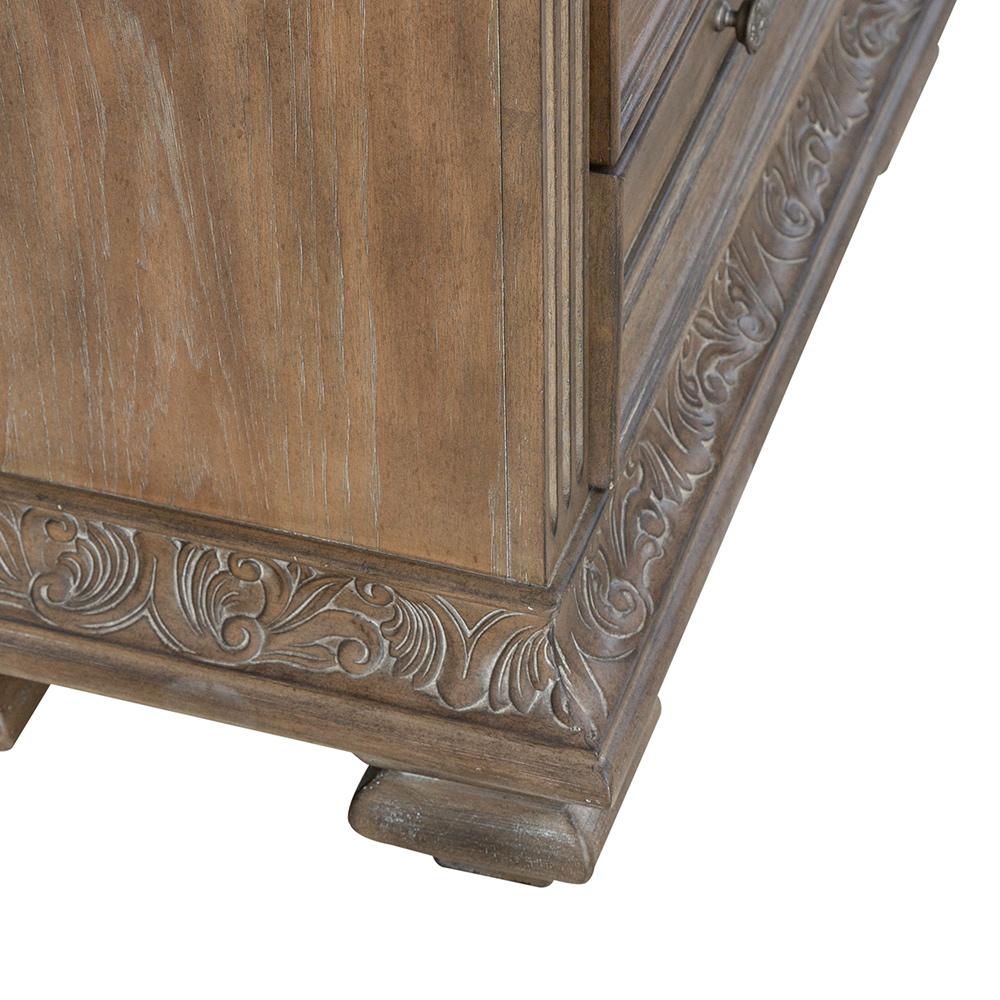 Liberty Furniture - Carlisle Court 3 Drawer Night Stand with Charging Station in Chestnut w/ Dusty Wax - 502-BR61 veiw 5