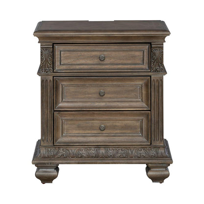 Liberty Furniture - Carlisle Court 3 Drawer Night Stand with Charging Station in Chestnut w/ Dusty Wax - 502-BR61 veiw 6
