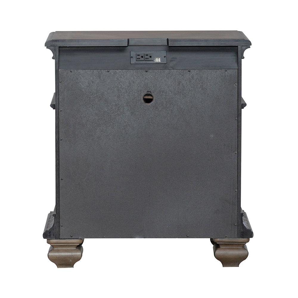 Liberty Furniture - Carlisle Court 3 Drawer Night Stand with Charging Station in Chestnut w/ Dusty Wax - 502-BR61 veiw 8