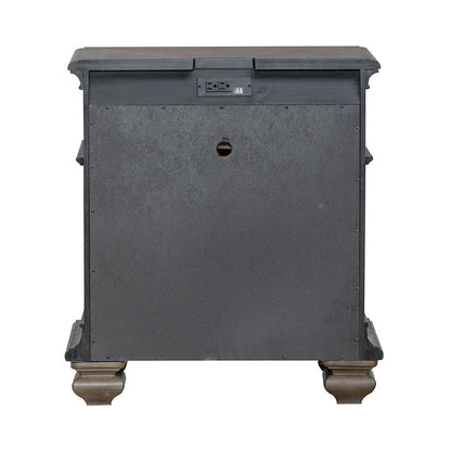 Liberty Furniture - Carlisle Court 3 Drawer Night Stand with Charging Station in Chestnut w/ Dusty Wax - 502-BR61 veiw 8