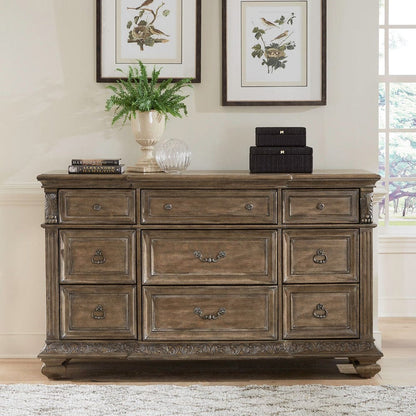 Liberty Furniture - Carlisle Court - 9 Drawer Dresser in Brown - 502-BR31 view 1