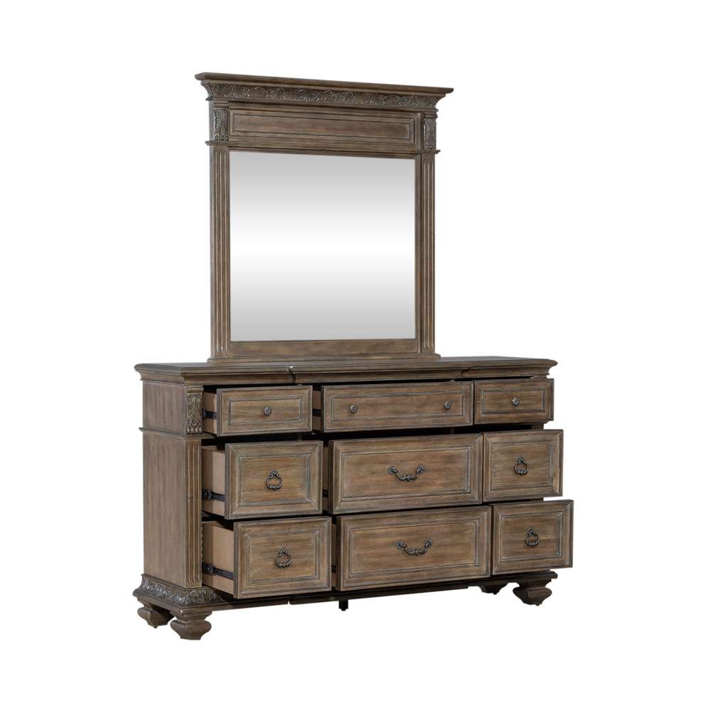 Liberty Furniture - Carlisle Court Dresser & Mirror  - 502-BR-DM veiw 6