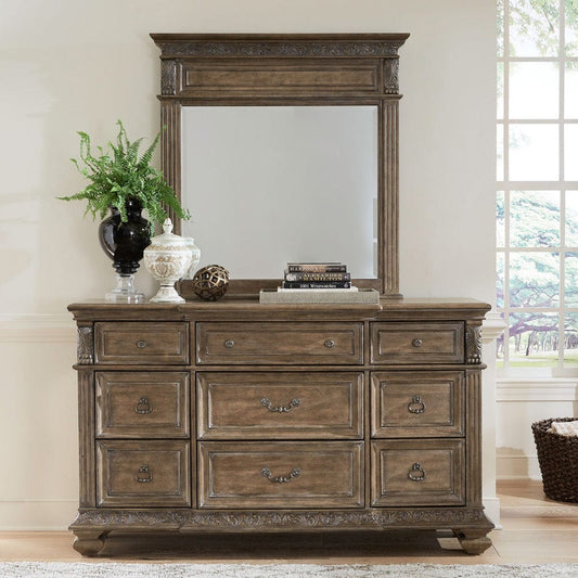 Liberty Furniture - Carlisle Court - Dresser & Mirror in Brown - 502-BR-DM view 1
