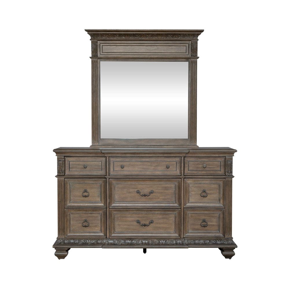 Liberty Furniture - Carlisle Court - Dresser & Mirror in Brown - 502-BR-DM view 3