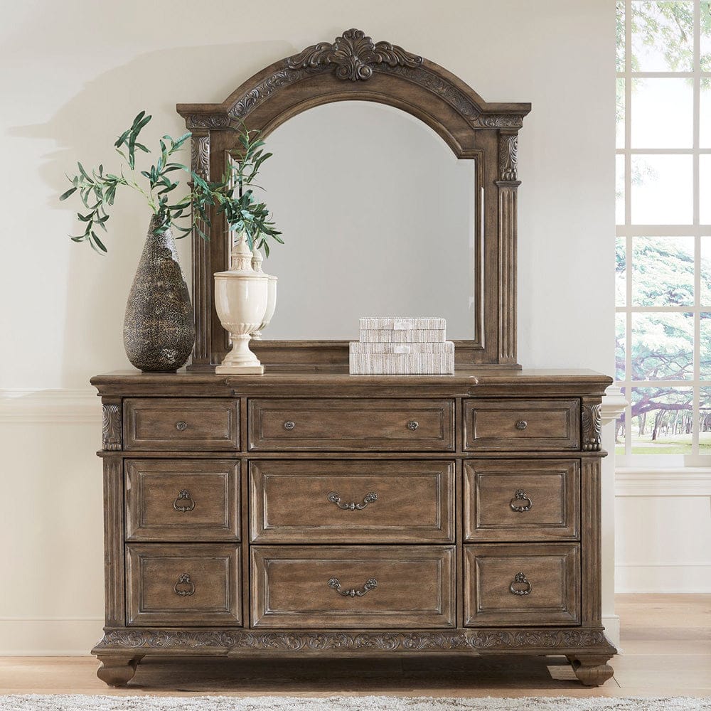 Liberty Furniture - Carlisle Court - Opt Dresser & Mirror in Brown - 502-BR-ODM view 1