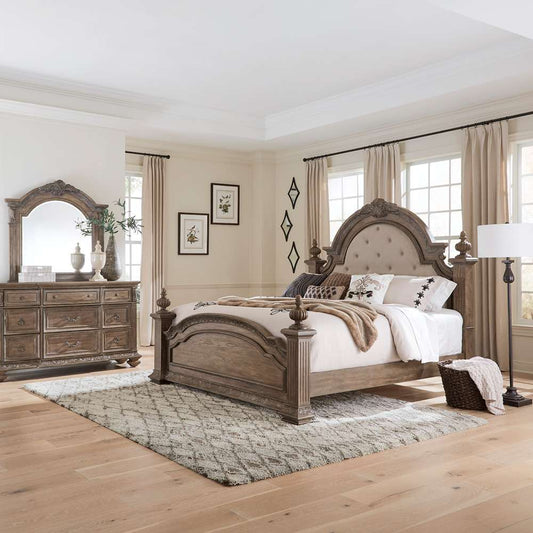 Liberty Furniture - Carlisle Court Queen Poster Bed, Dresser & Mirror  - 502-BR-QPSDM veiw 1