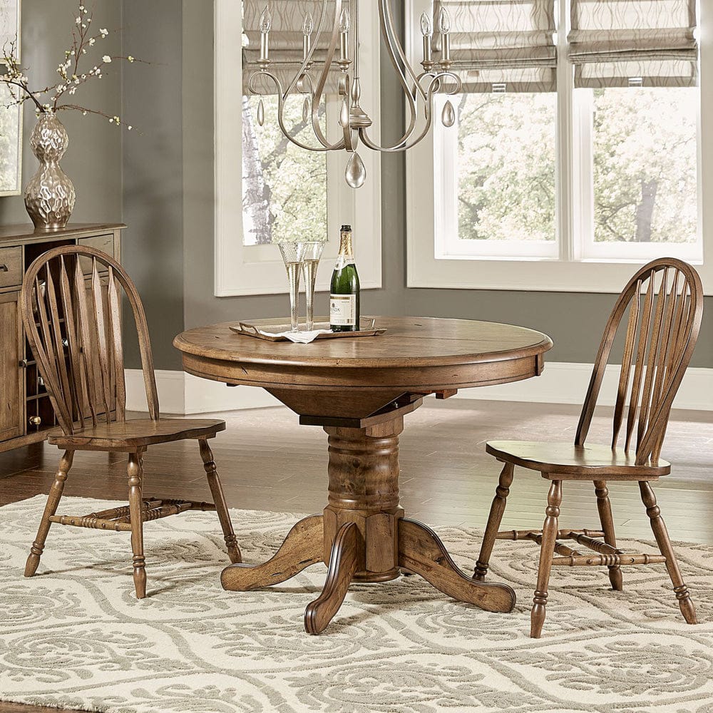 Liberty Furniture - Carolina Crossing - 3 Piece Round Table Set in Brown - 186-CD-3ROS view 1