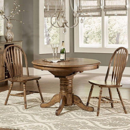 Liberty Furniture - Carolina Crossing - 3 Piece Round Table Set in Brown - 186-CD-3ROS view 1