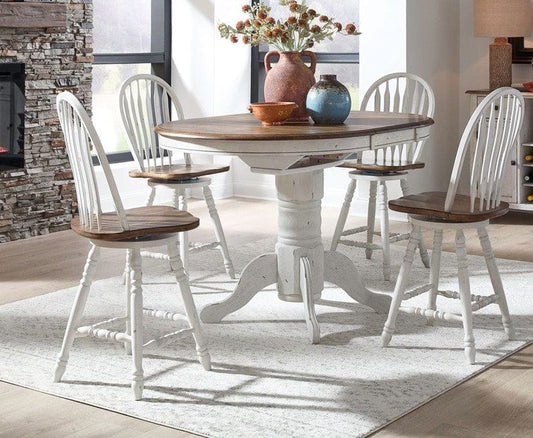 Liberty Furniture - Carolina Crossing - 5 Piece Gathering Table Set in White - 186W-CD-5GTS view 1