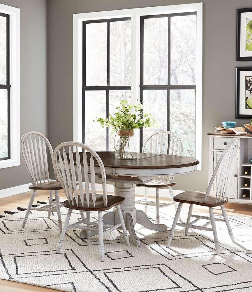 Liberty Furniture - Carolina Crossing 5 Piece Pedestal Table Set  - 186W-CD-5PDS veiw 1