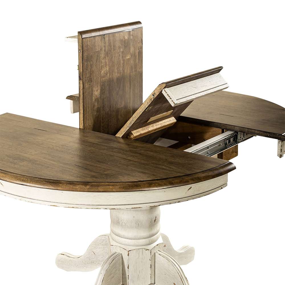 Liberty Furniture - Carolina Crossing 5 Piece Pedestal Table Set  - 186W-CD-5PDS veiw 4