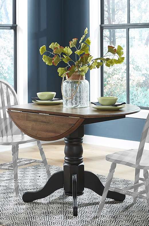Liberty Furniture - Carolina Crossing Drop Leaf Table - Black - 186B-P4242_186B-T4242 veiw 1