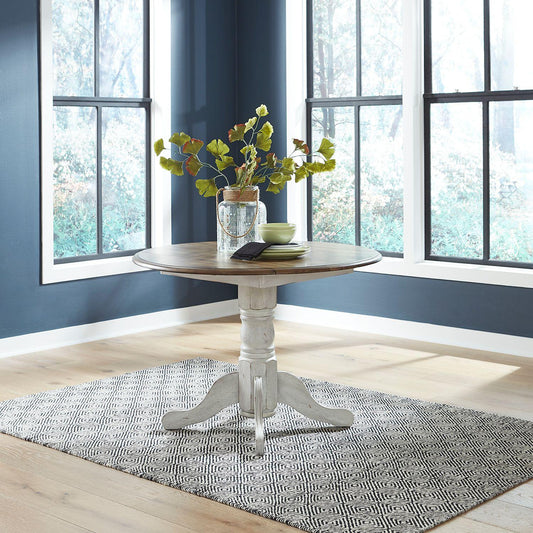 Liberty Furniture - Carolina Crossing Drop Leaf Table in White in White w/ Antique Honey Tops - 186W-CD-DLT veiw 1