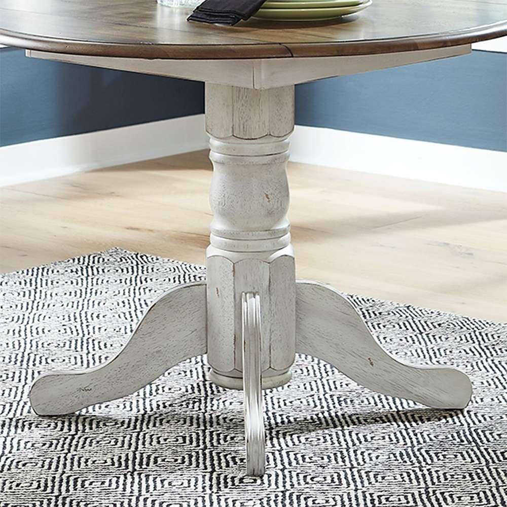 Liberty Furniture - Carolina Crossing Drop Leaf Table - White - 186W-P4242_186W-T4242 veiw 2