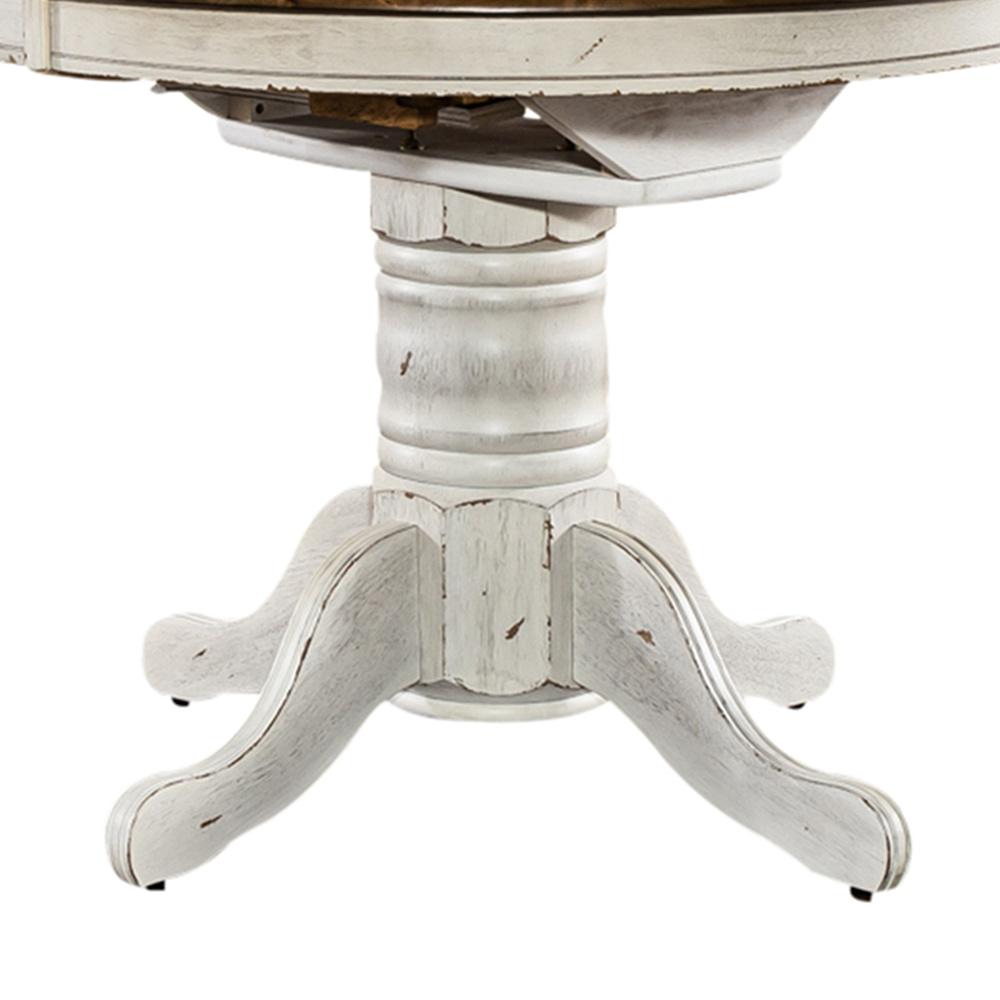 Liberty Furniture - Carolina Crossing Oval Pedestal Table in White in White w/ Antique Honey Tops - 186W-CD-PED veiw 2
