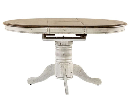 Liberty Furniture - Carolina Crossing Oval Pedestal Table - White - 186W-P4257_186W-T4257 veiw 2