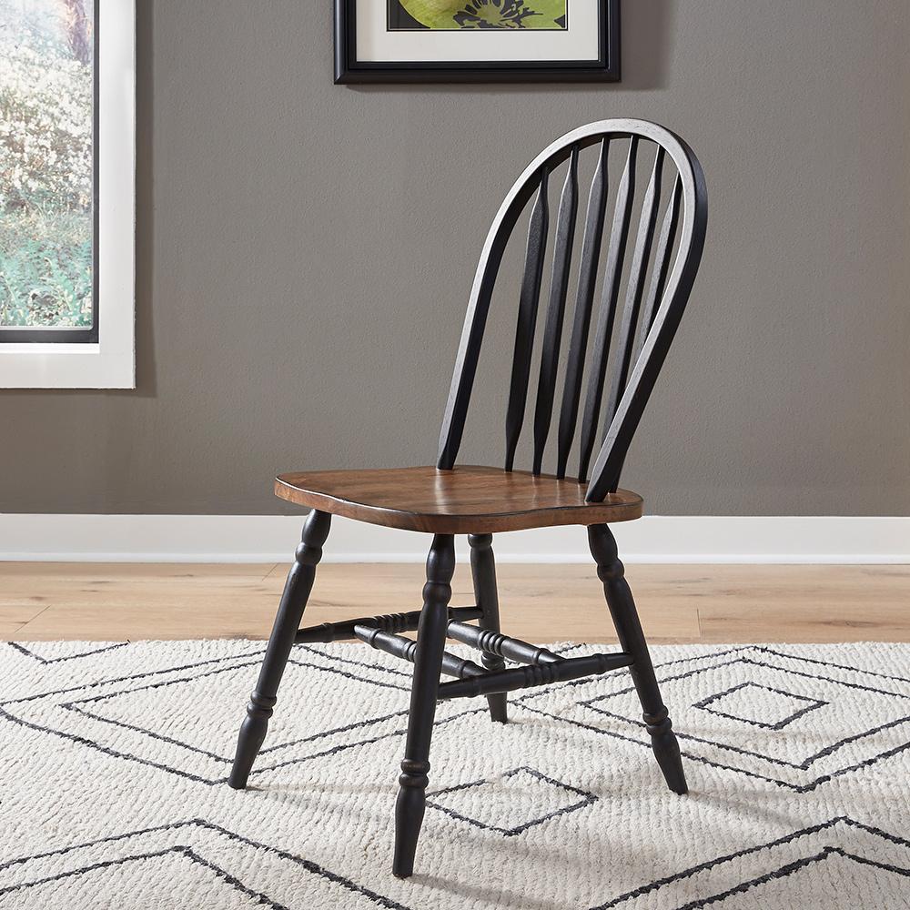 Liberty Furniture - Carolina Crossing Windsor Side Chair- Black in Black w/ Antique Honey Tops - 186B-C1000S veiw 1