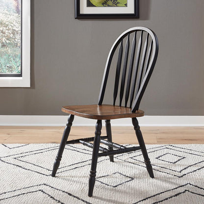 Liberty Furniture - Carolina Crossing Windsor Side Chair- Black in Black w/ Antique Honey Tops - 186B-C1000S veiw 1