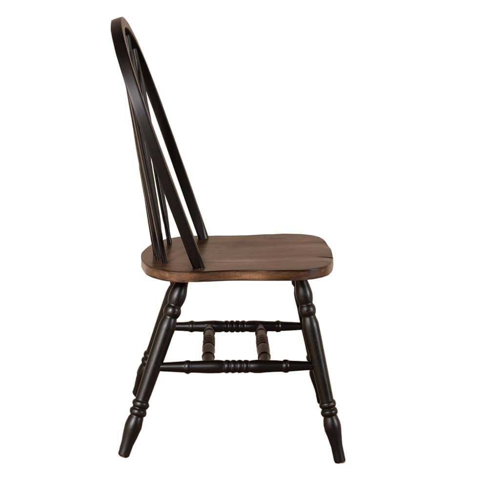 Liberty Furniture - Carolina Crossing Windsor Side Chair- Black in Black w/ Antique Honey Tops - 186B-C1000S veiw 4