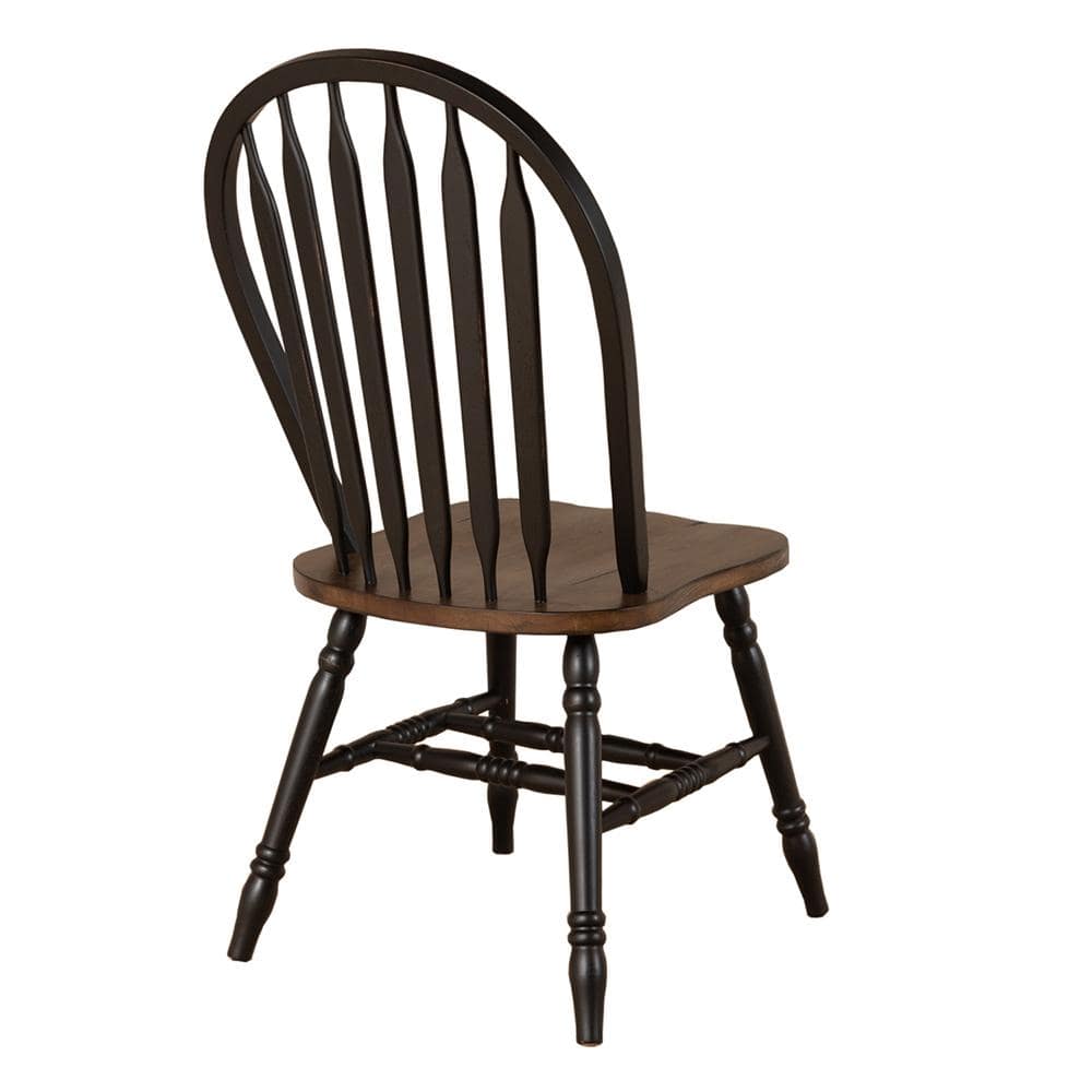 Liberty Furniture - Carolina Crossing Windsor Side Chair- Black in Black w/ Antique Honey Tops - 186B-C1000S veiw 5