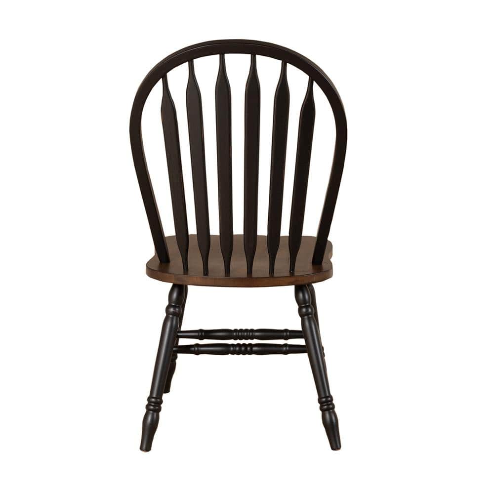 Liberty Furniture - Carolina Crossing Windsor Side Chair- Black in Black w/ Antique Honey Tops - 186B-C1000S veiw 6