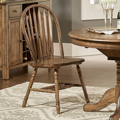 Liberty Furniture - Carolina Crossing Windsor Side Chair in Antique Honey - 186-C1000S veiw 1
