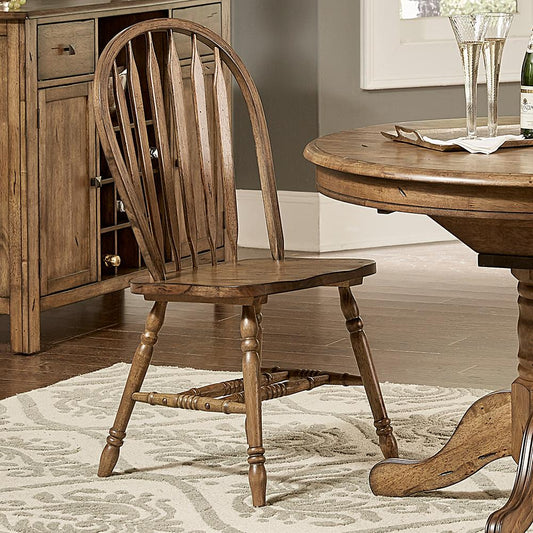 Liberty Furniture - Carolina Crossing Windsor Side Chair in Antique Honey - 186-C1000S veiw 1