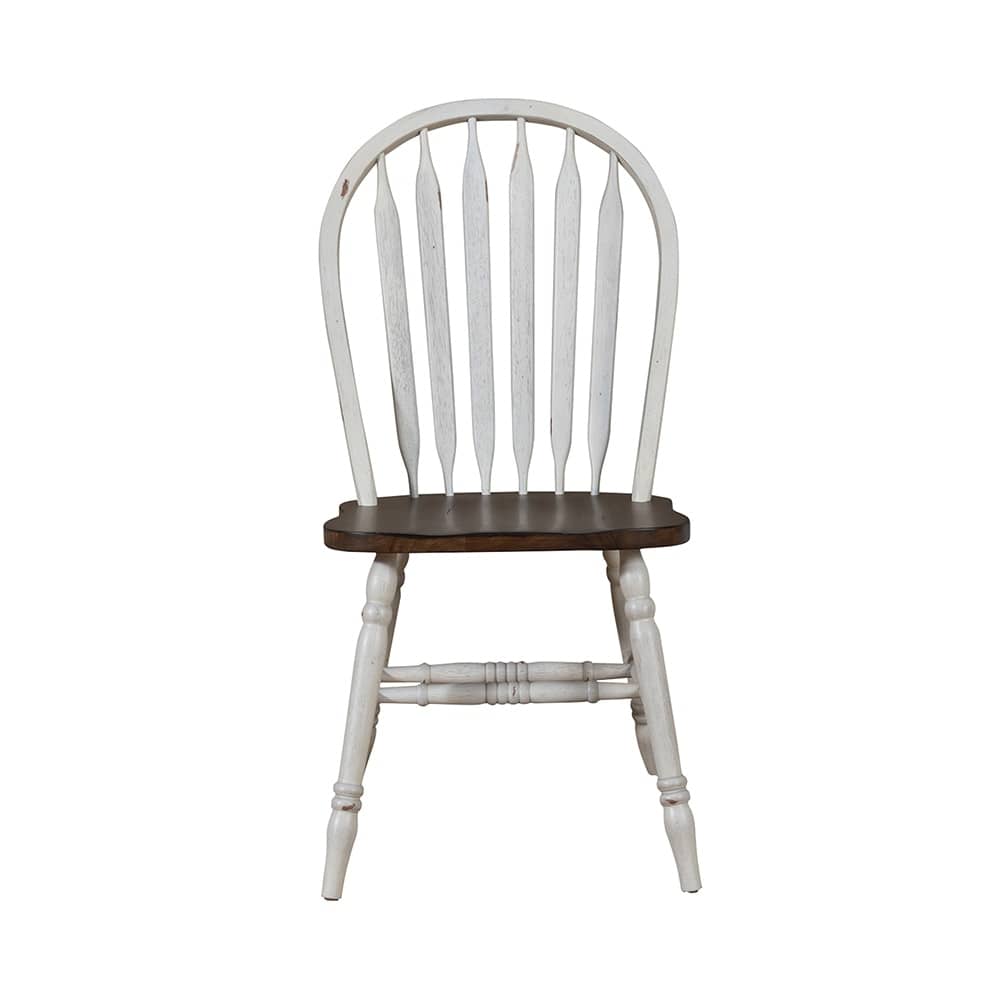 Liberty Furniture - Carolina Crossing Windsor Side Chair- White in White w/ Antique Honey Tops - 186W-C1000S veiw 3