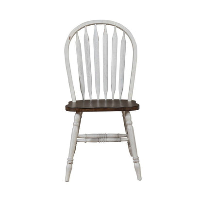 Liberty Furniture - Carolina Crossing Windsor Side Chair- White in White w/ Antique Honey Tops - 186W-C1000S veiw 3