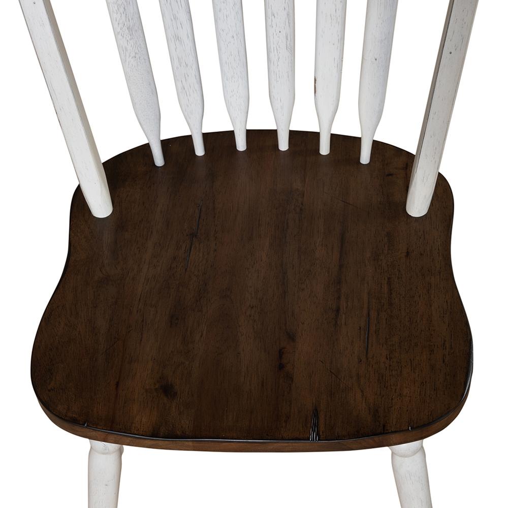 Liberty Furniture - Carolina Crossing Windsor Side Chair- White in White w/ Antique Honey Tops - 186W-C1000S veiw 6