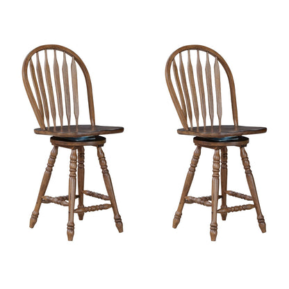 Liberty Furniture - Carolina Crossing Windsor Swivel Counter Chair - Set of 2 - 186-B100324-2PK view 1